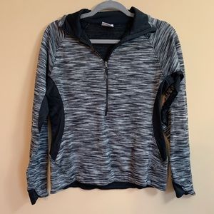 Columbia 1/2 Zip Medium Black White Heather